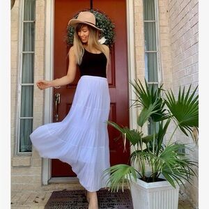 Elegant White Maxi Skirt